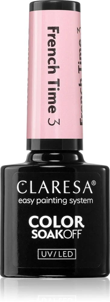 Claresa SoakOff UV/LED Color French Time Geleneglelak til UV/LED hærdning Skygge 3 5 g