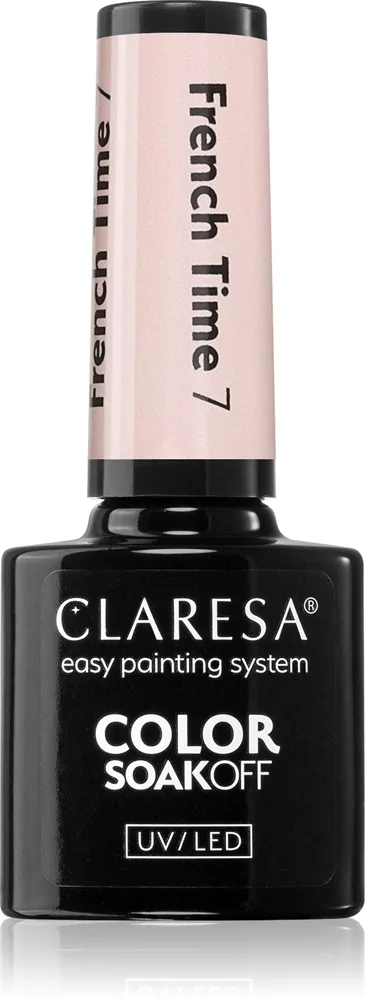 Claresa SoakOff UV/LED Color French Time Geleneglelak til UV/LED hærdning Skygge 7 5 g