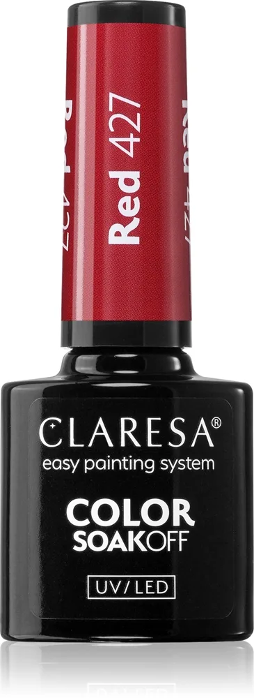 Claresa SoakOff UV/LED Color Fun Fair geelikynsilakka sävy Red 427 5 g