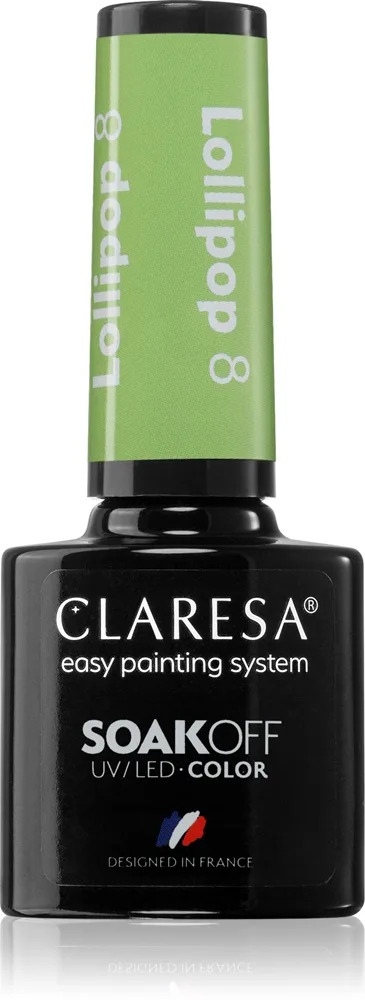Claresa SoakOff UV/LED Color Lollipop geelikynsilakka sävy 8 5 g