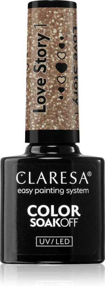 Claresa SoakOff UV/LED Color Love Story geelikynsilakka sävy 1 5 g