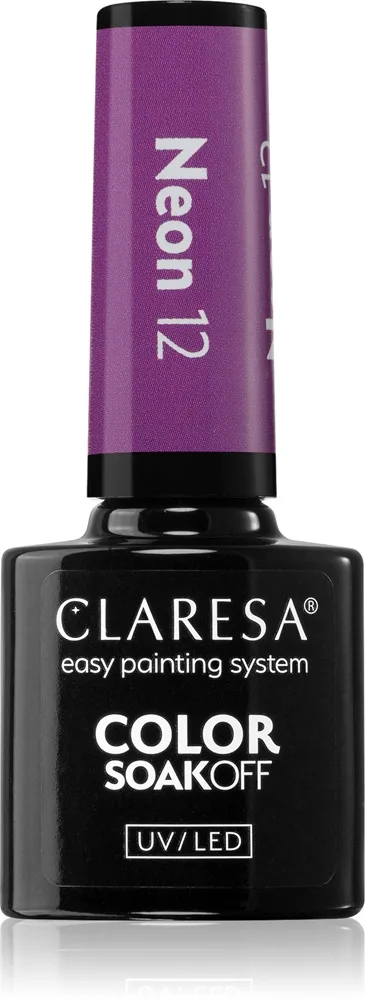 Claresa SoakOff UV/LED Color Neon Gel neglelak Skygge 12 5 g
