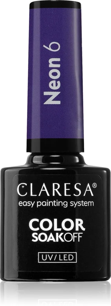 Claresa SoakOff UV/LED Color Neon Gel neglelak Skygge 6 5 g