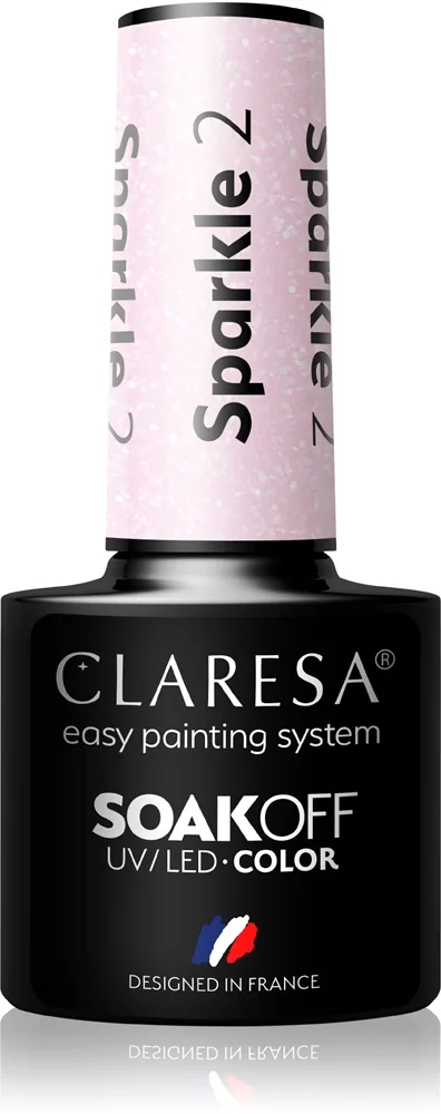 Claresa SoakOff UV/LED Color Sparkle Gel neglelak Skygge 2 5 g