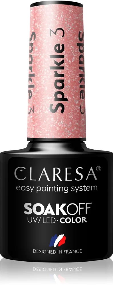 Claresa SoakOff UV/LED Color Sparkle Gel neglelak Skygge 3 5 g