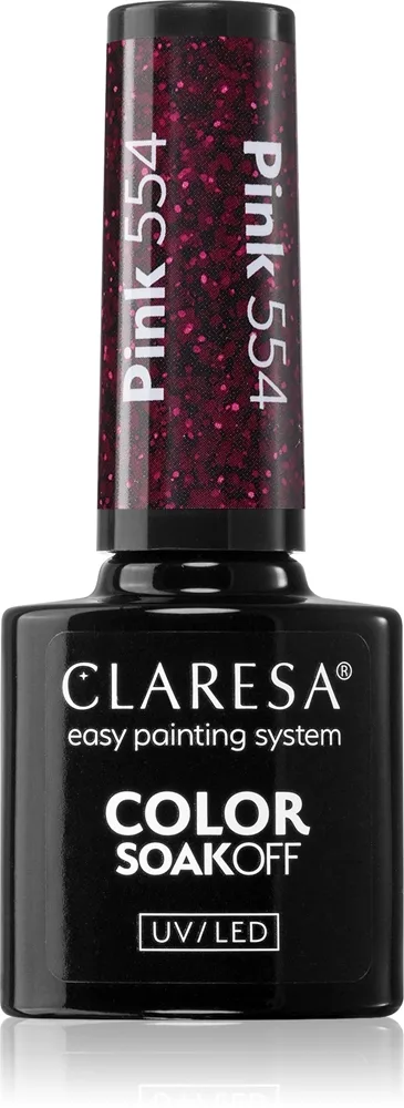 Claresa SoakOff UV/LED Color Warm Feelings geelikynsilakka sävy Pink 554 5 g
