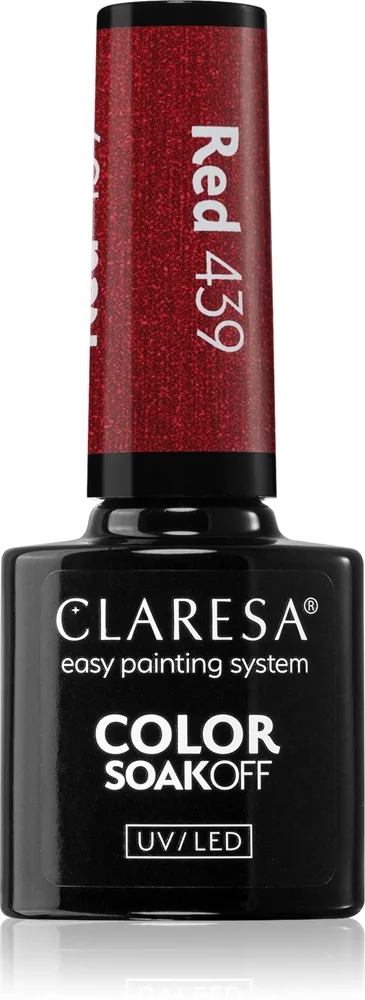 Claresa SoakOff UV/LED Color Warm Feelings geelikynsilakka sävy Red 439 5 g