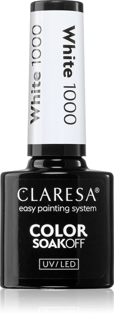 Claresa SoakOff UV/LED Color White Gel neglelak Skygge 1000 5 g