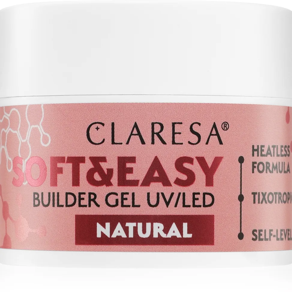 Claresa Soft&Easy Builder Gel pohjustusgeeli kynsiin sävy Natural 12 g