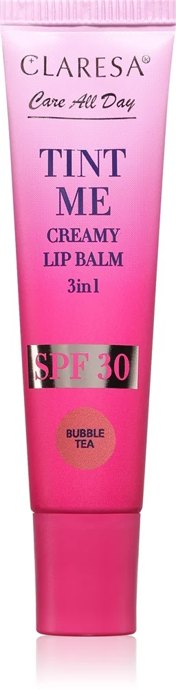 Claresa Tint Me Creamy Lip Balm Læbepomade med fugtgivende virkning Skygge Bubbletea 12 ml