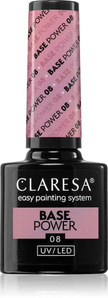 Claresa UV/LED Base Power aluslakka geelikynsille sävy 08 5 g