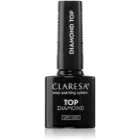 Claresa UV/LED Top Diamond No Wipe suojaava ja kiiltoa lisäävä päällysgeelilakka, tahmapintaa jättämätön 5 g