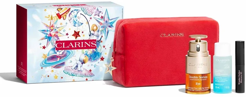 Clarins Double Serum Eye Collection lahjasetti silmänympäryksiin 01 Perfect Black