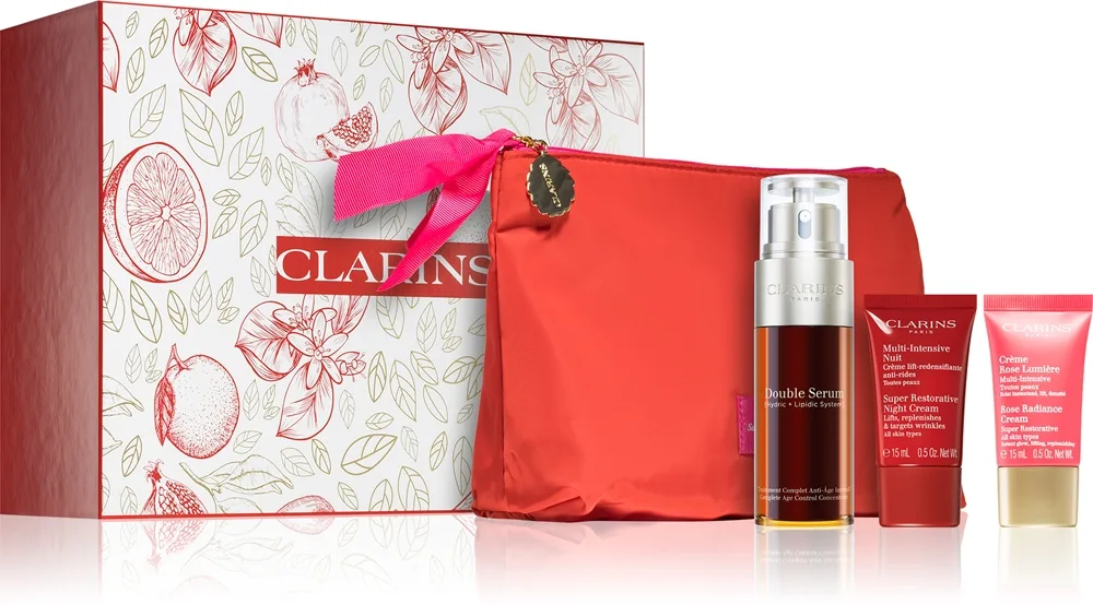 Clarins Double Serum & Super Restorative Collection Gavesæt til moden hud
