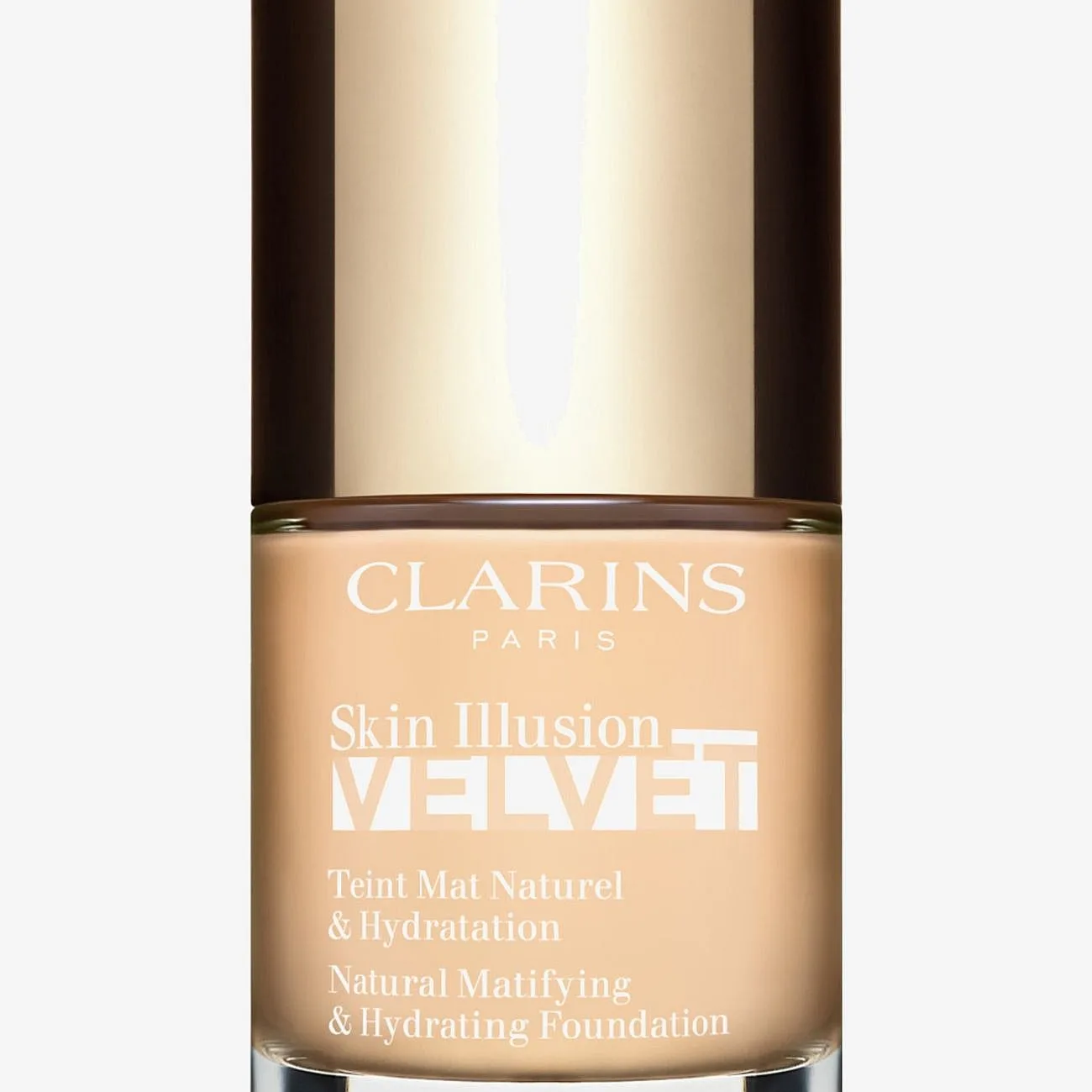 Clarins Skin Illusion Velvet flytende foundation med matt finish og pleiende effekt, farge 100.3N 30 ml