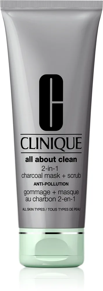 Clinique All About Clean™ 2-in-1 Charcoal Mask + Scrub Rensende ansigtsmaske 100 ml