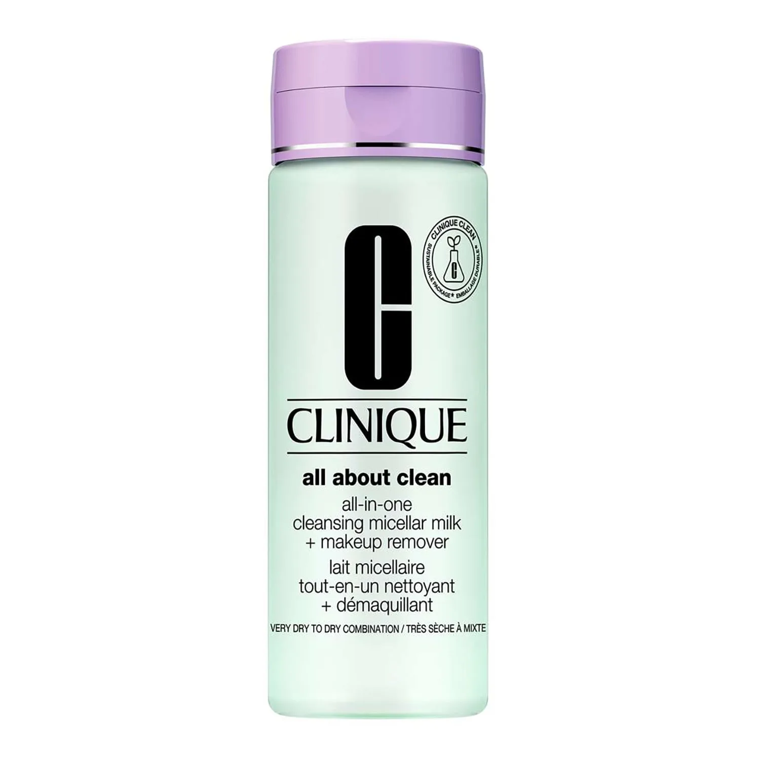 Clinique All About Clean™ All-in-One Cleansing Micellar Milk + Makeup Remover Mild rengöringsmjölk för torr och mycket torr hud 200 ml