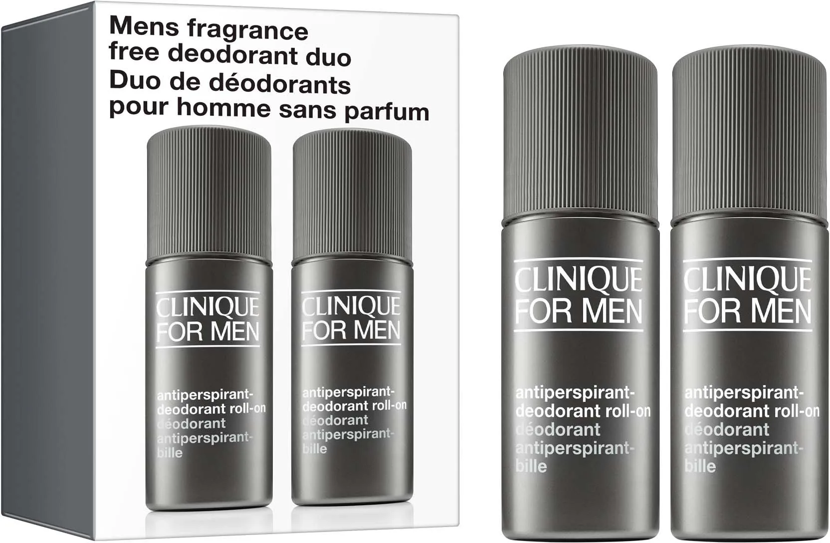 Clinique For Men Mens Fragrance Free Deoderant Duo Set