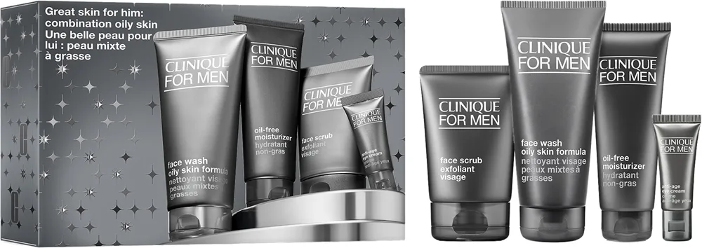 Clinique Holiday Great Skin for HIM: Combination Oily Skin julklappsset för män