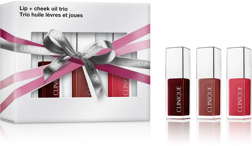 Clinique Holiday Lip + Cheek Oil Trio Set Presentförpackning för läppar