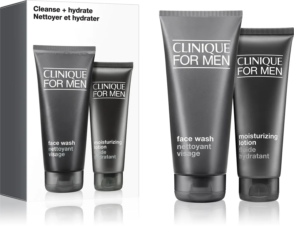 Clinique Mini Kit Cleanse + Hydrate lahjasetti miehille