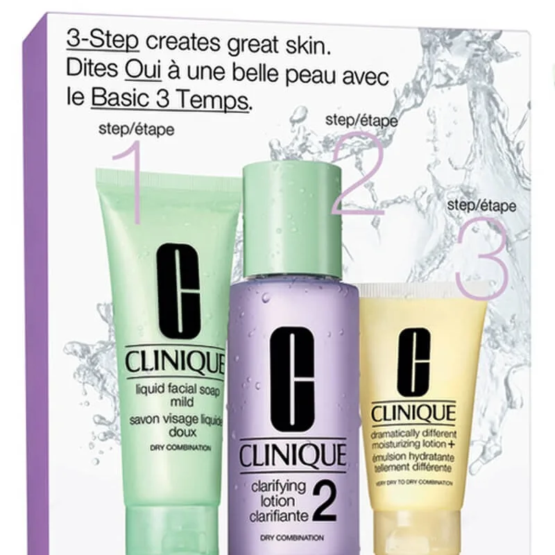 Clinique Set 2-Step Skin Care - Dry-Combination (Lilla) 180 ml
