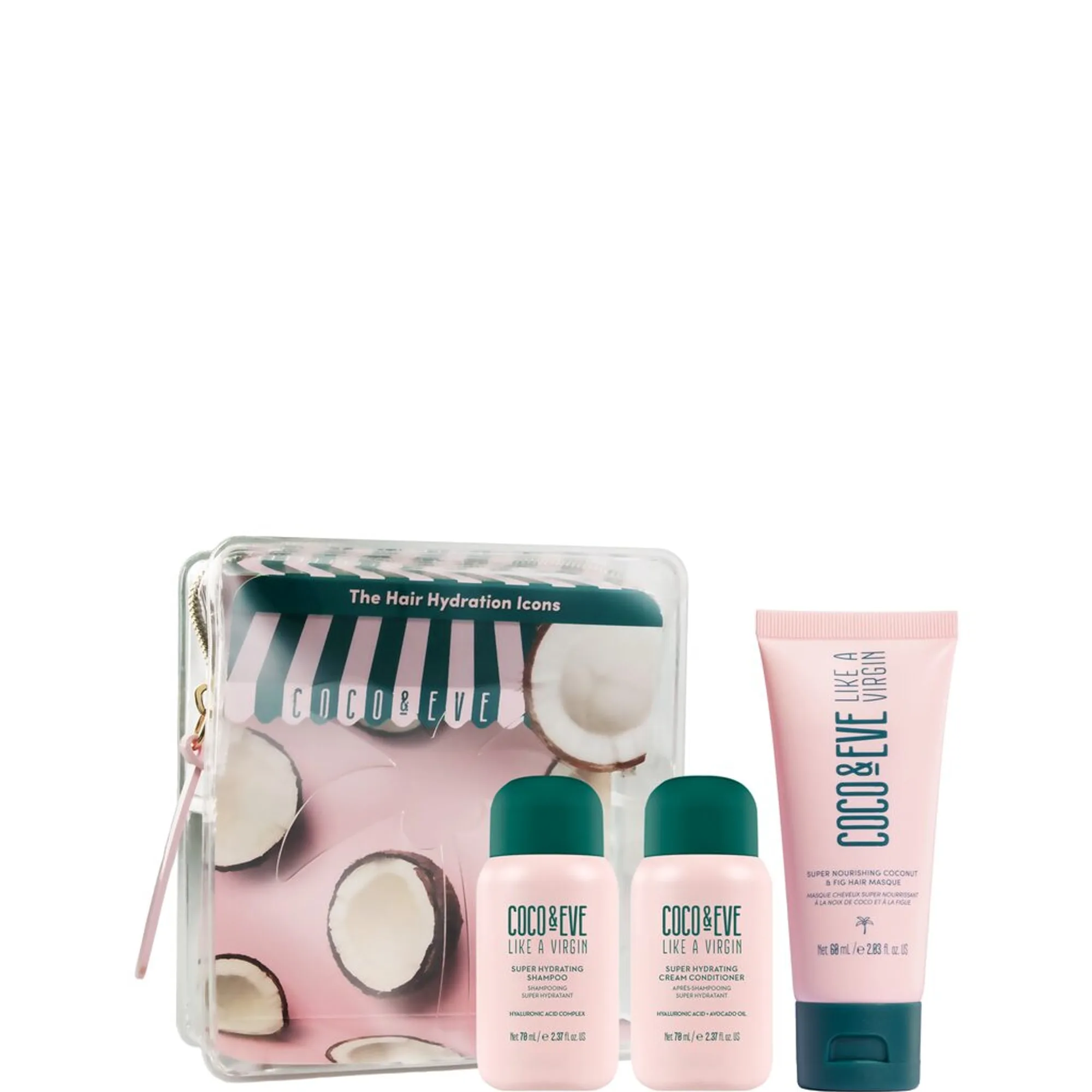 Coco & Eve The Hair Hydration Icons sæt, der giver intensiv fugt for skinnende og blødt hår
