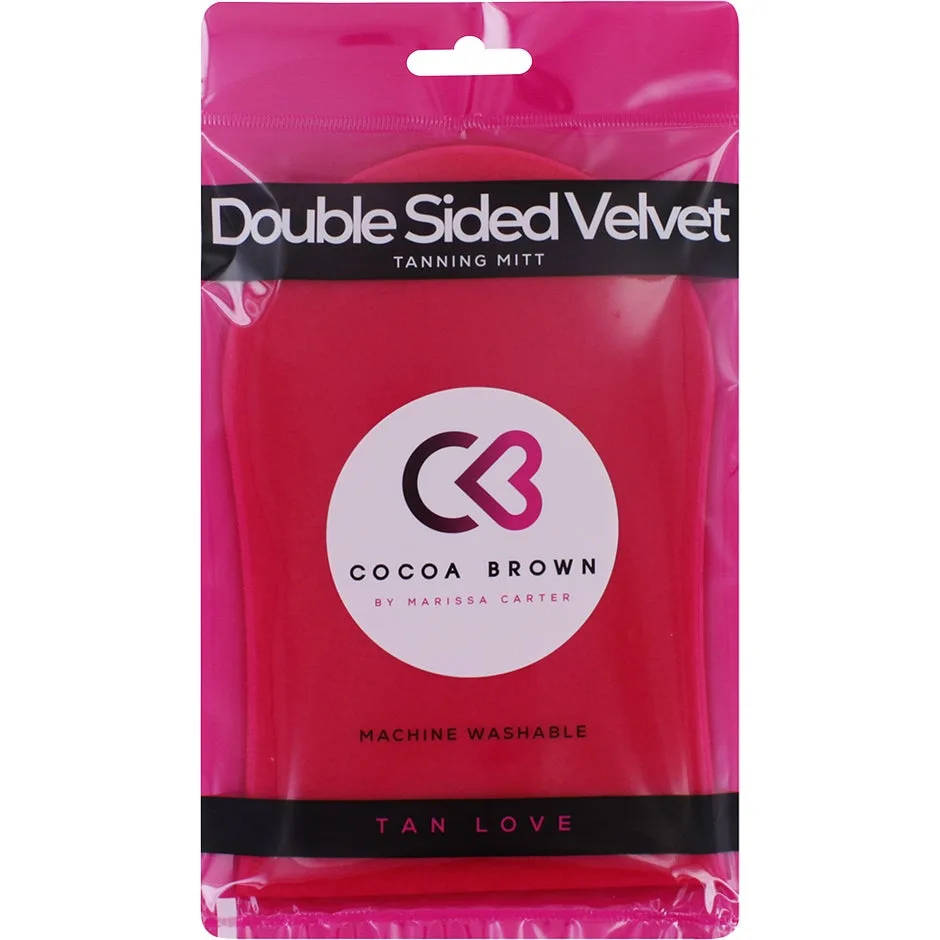 Cocoa Brown Deluxe Velvet Double-Sided Tanning Mitt