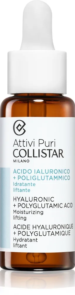 Collistar Attivi Puri Hyaluronic + Polyglutamic Acid Serum Løftende ansigtsserum med hyaluronsyre 30 ml