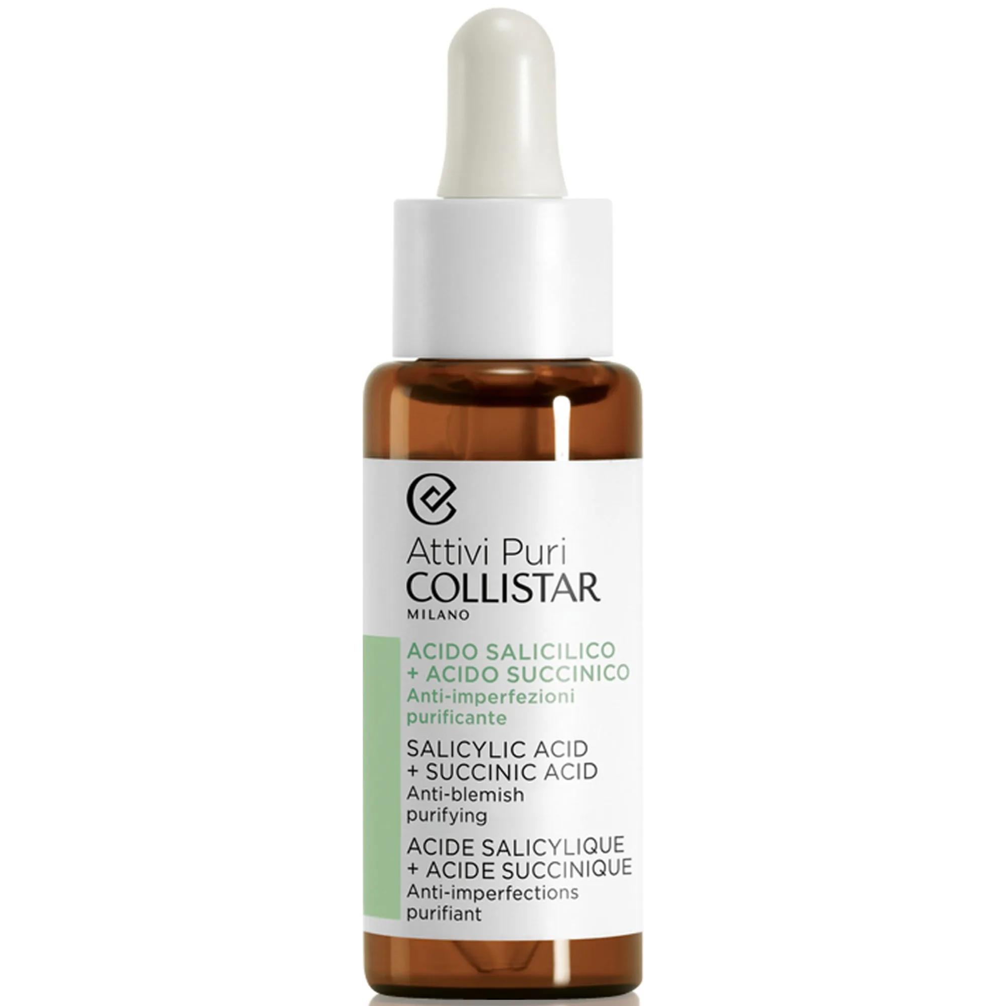 Collistar Attivi Puri Salicylic Acid + Succinic Acid Avgiftande rengöringsserum 30 ml