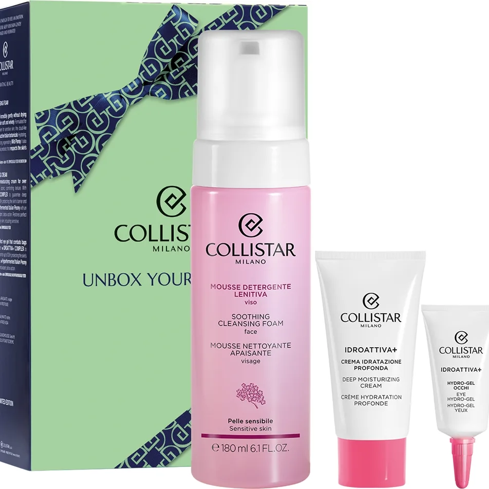 Collistar Cleansing Mousse Face Gift Set lahjasetti puhtaaseen ja terveeseen ihoon