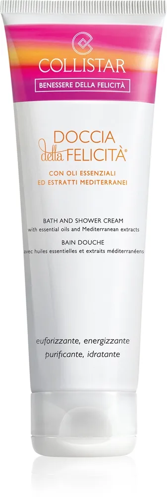 Collistar Doccia della Felicitá Bath and Shower Cream suihkuvoide sisältää eteerisiä öljyjä ja Välimeren kasviuutteita 250 ml