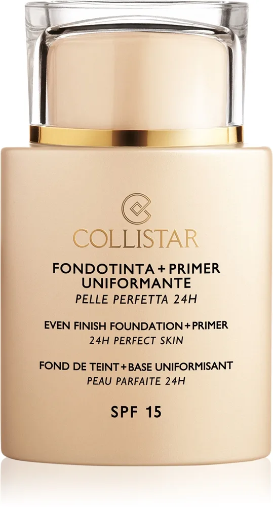 Collistar Even Finish Foundation+Primer 24h Perfect Skin meikkivoide ja meikinpohjustustuote SPF 15 sävy 5 Amber 35 ml