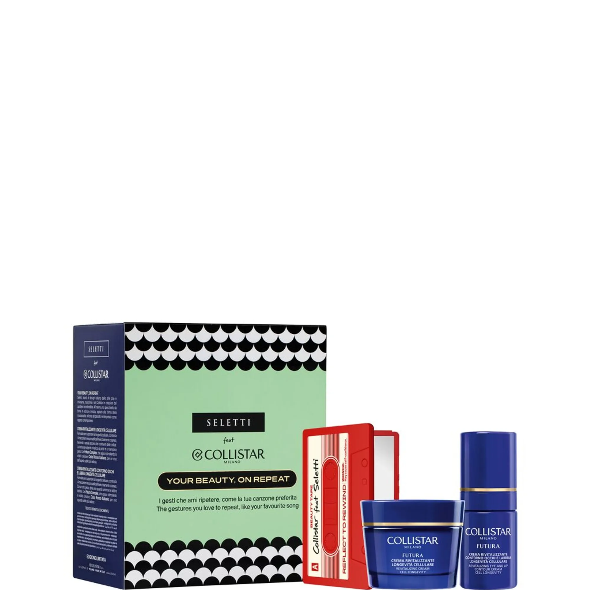 Collistar Giftset Futura Revitalizing Cream Cell Longevity 50 ml Futura: Revitalizing Brightening Cream 50ml + Futura Revitalizing Eye and Lip Contour Cream Cell Longevity 15 ml Kasvojenhoitosetti
