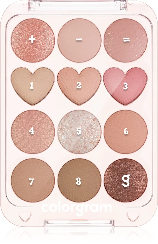Colorgram Pin Point Eyeshadow Palette Palett för ögonskugga För perfekt utseende Skugga 01 Peach+Coral 9.9 g