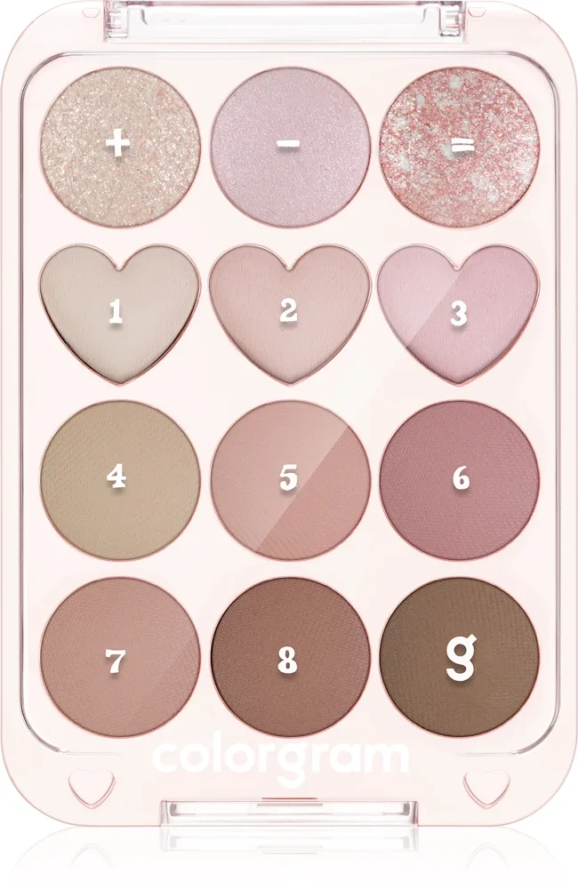Colorgram Pin Point Eyeshadow Palette Palett för ögonskugga För perfekt utseende Skugga 02 Pink+Mauve 9.9 g