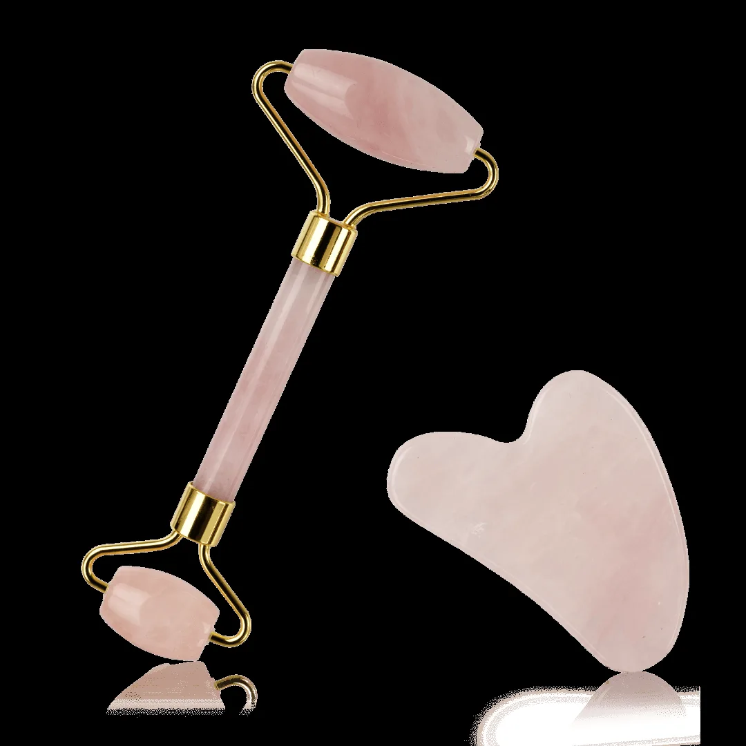 Gua Sha Sett m. Ansiktsruller