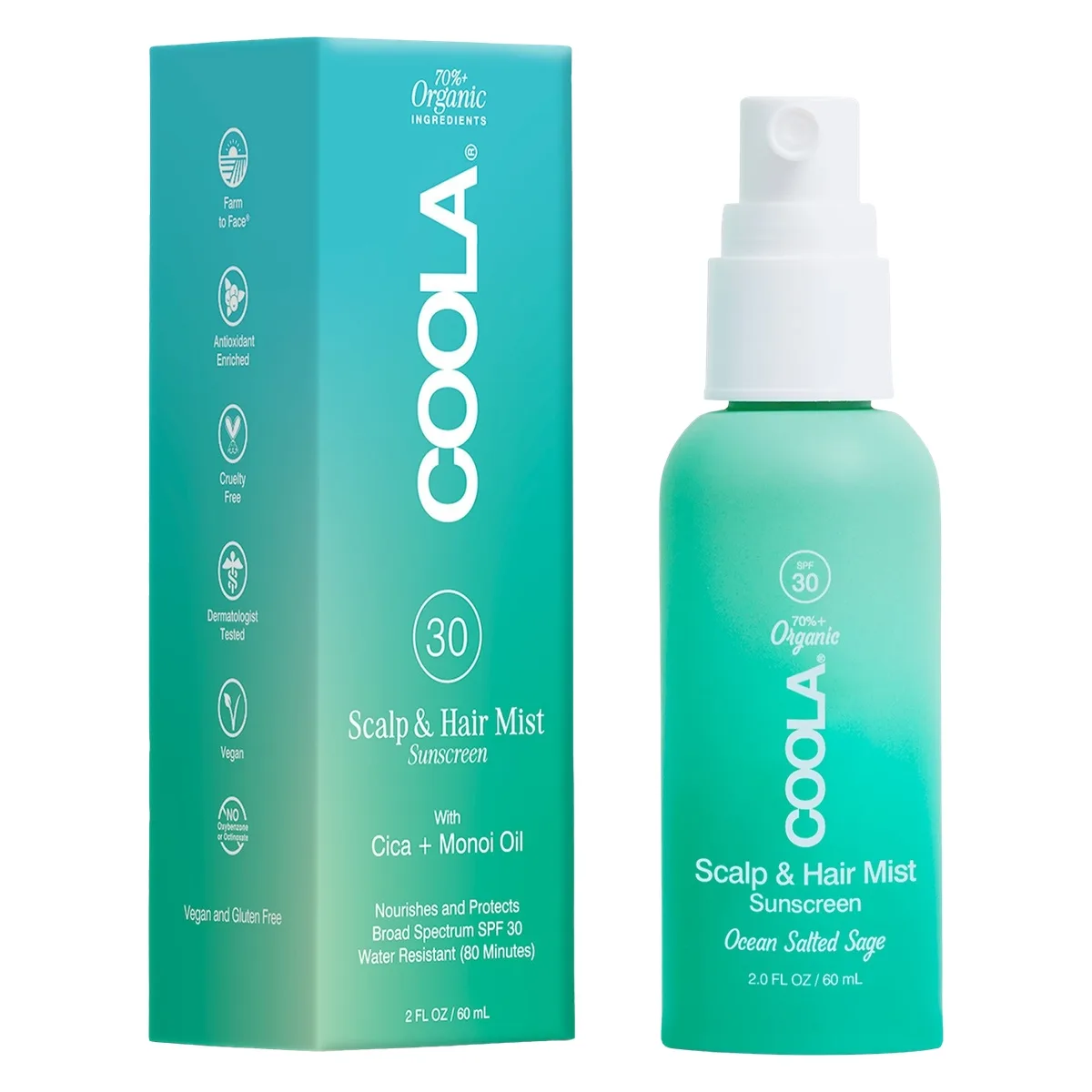 COOLA Scalp & Hair Mist Sunscreen SPF 30 60 ml