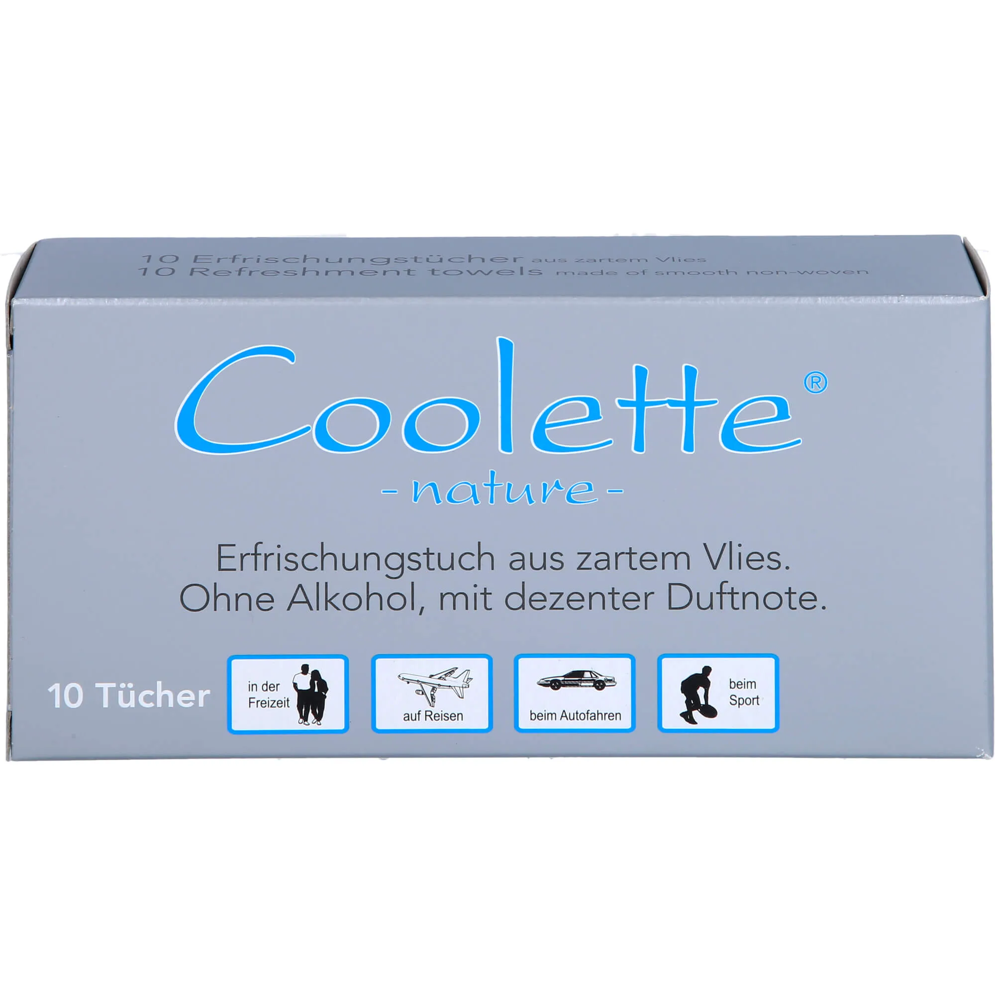 Coolette Nature Erfrischungstücher Vlies 10 Tücher - Zur Erfrischung