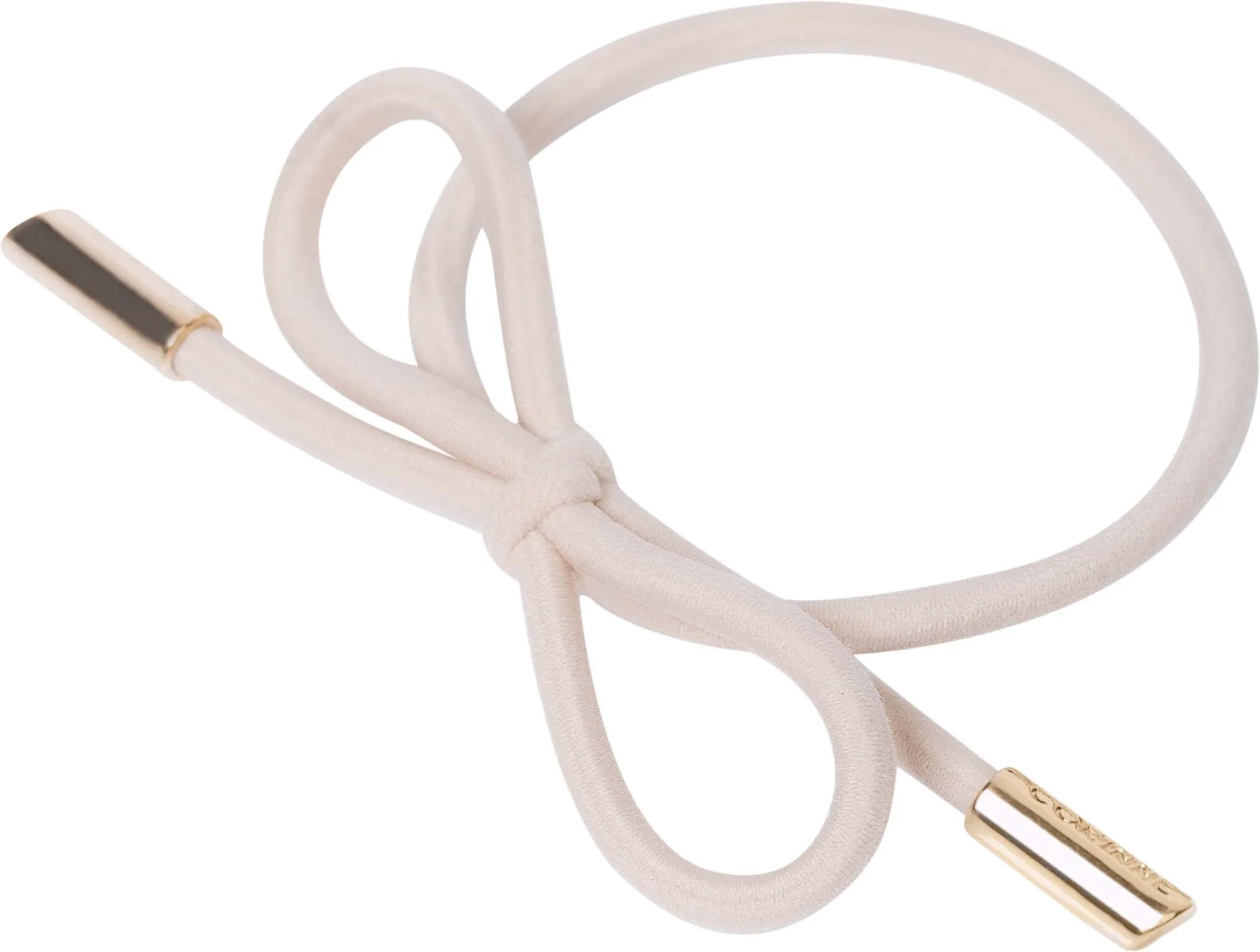 Corinne Hair Tie Bow Metal Plain Cream