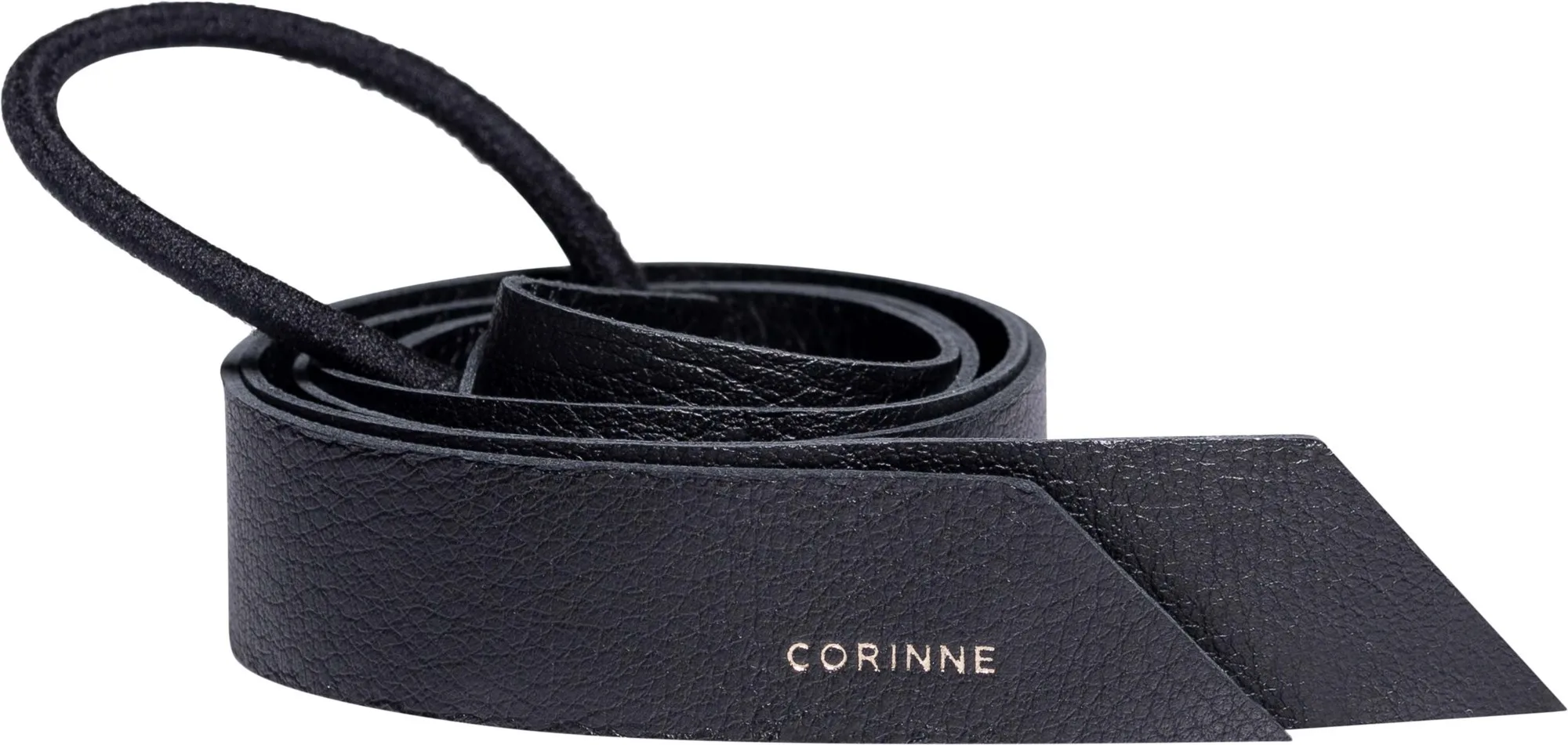Corinne Leather Band Long Black