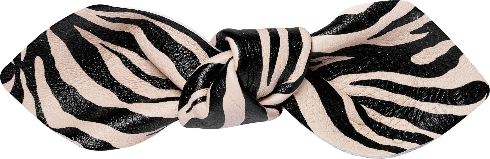 Corinne Leather Bow Big On Hair Clip Zebra