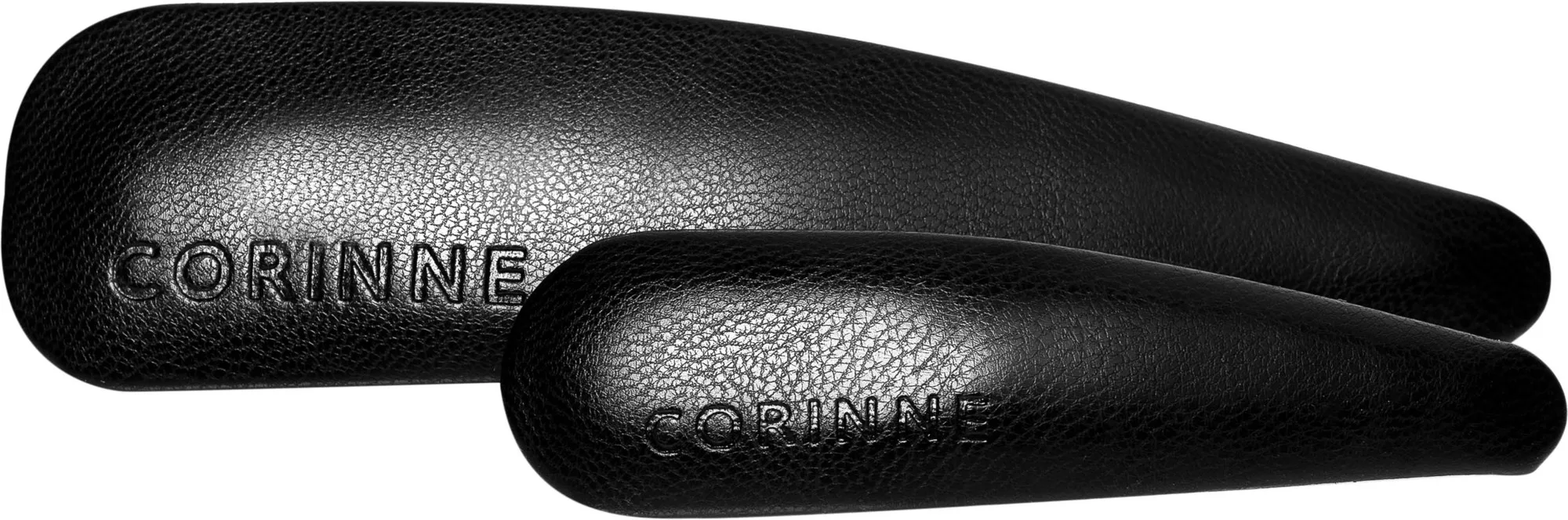 Corinne Vegan Barrette Big and Small 2-pack Black