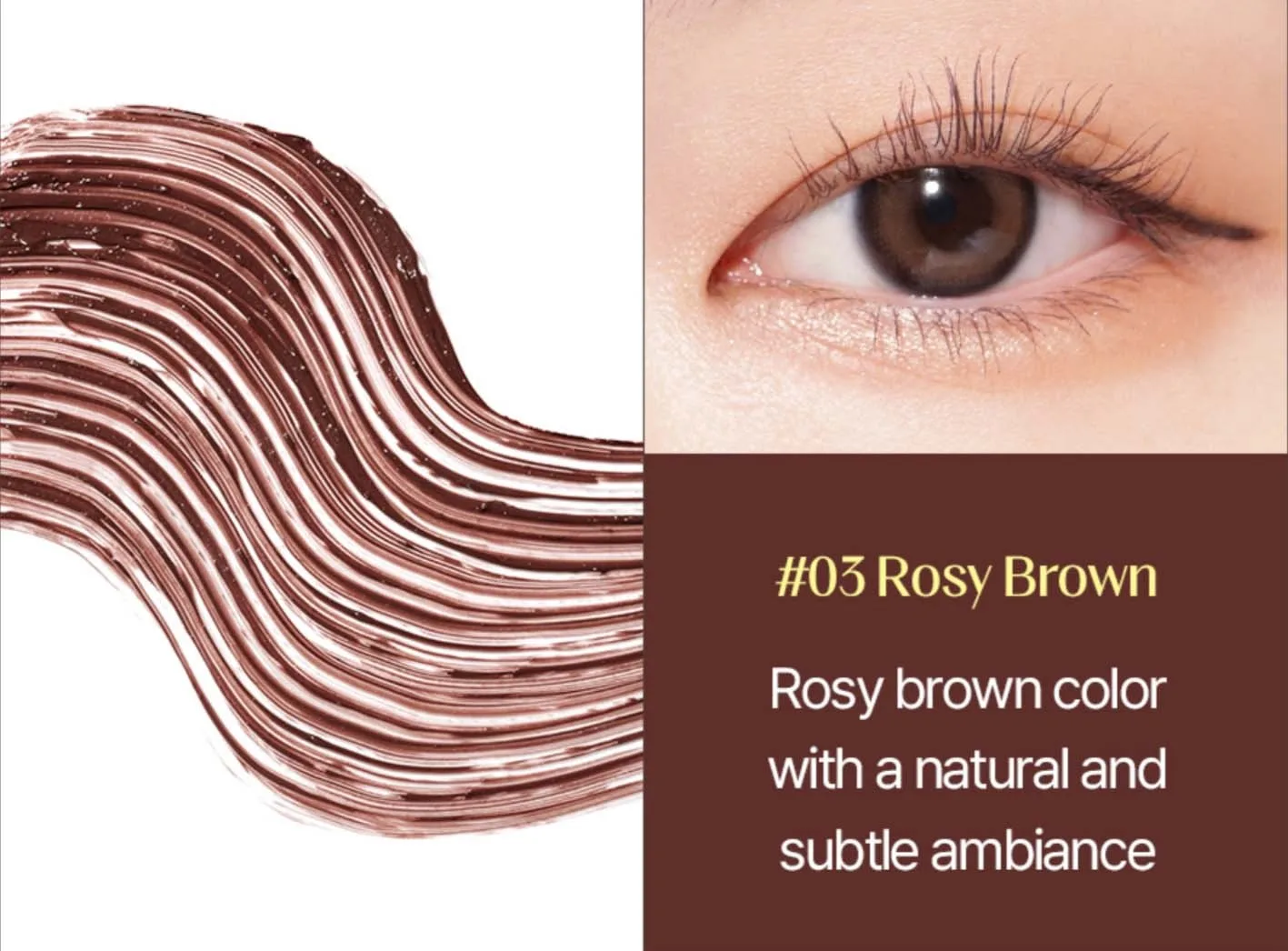 Cosnori Perfect Setting Waterproof Mascara 03 Rosy Brown