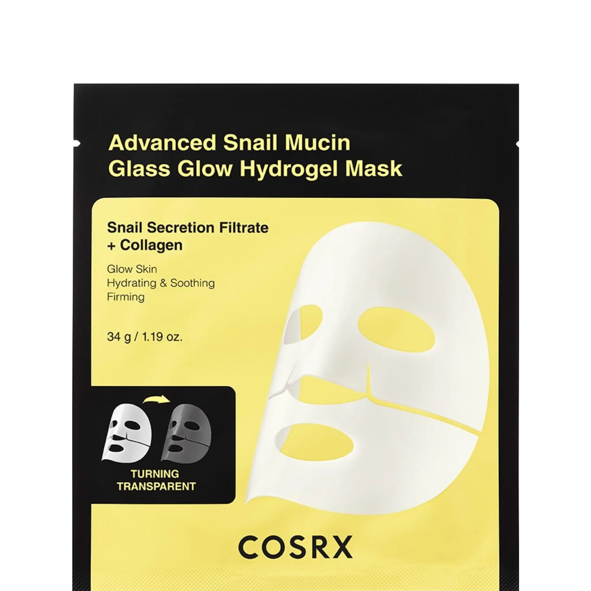 Cosrx Advanced Snail Mucin Glass Glow Hydrogel Mask Sheet mask