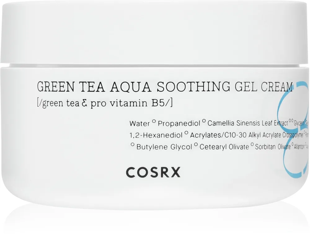 Cosrx Green Tea Aqua Soothing Återfuktande - gel-kräm med lugnande egenskaper 50 ml