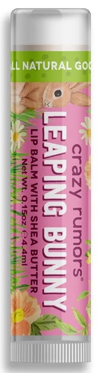 Crazy Rumors Leaping Bunny Plum Apricot Lip Balm % donated to lea