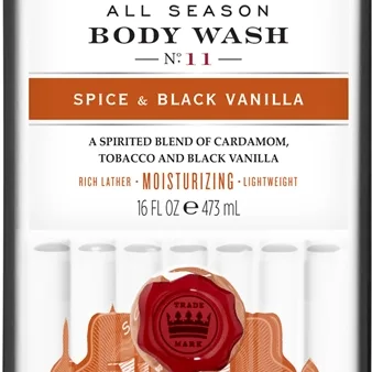 Cremo Spice & Black Vanilla Body Wash Duschtvål för män 473 ml
