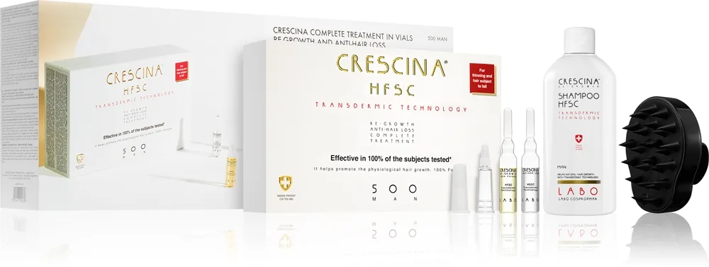Crescina Transdermic 500 Re-Growth and Anti-Hair Loss Presentförpackning Hårväxt för män