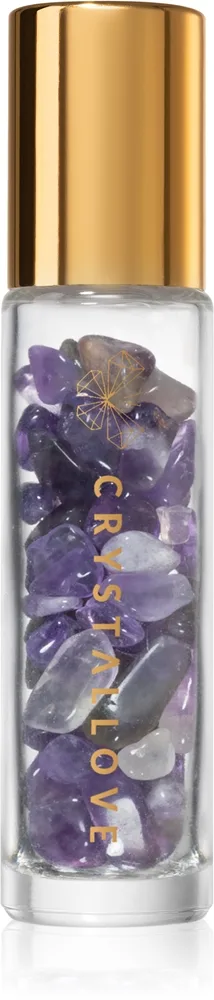 Crystallove Amethyst Oil Bottle kristalleja sisältävä roll-on täytettävä 10 ml